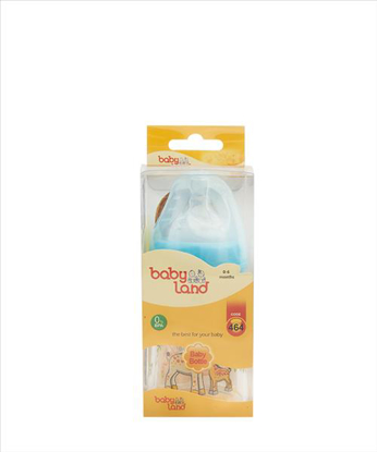 تصویر از بی بی لند شیرخوری پیرکس عریض فندقی صورتی 464